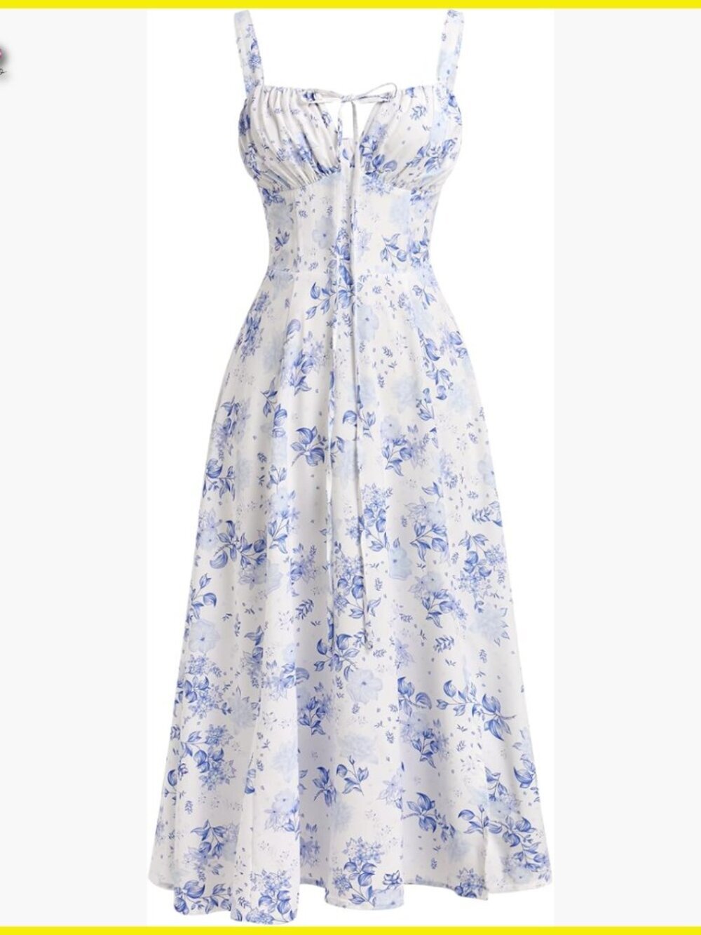 Floral Corset Dress Midi Mermaid Formal Cocktail Vintage Boho Chic